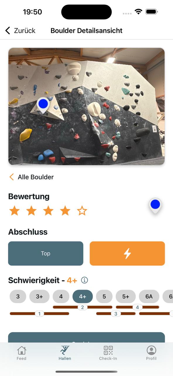 BoulderHub Boulder Detailansicht